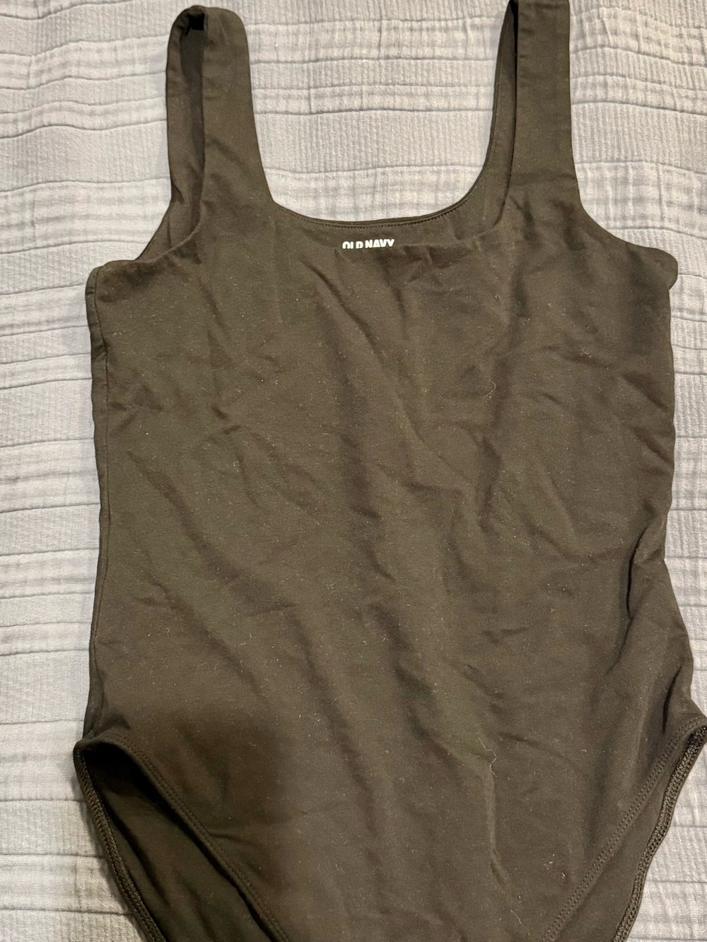 Old Navy Double Layer Scoop Bodysuit Trio in Black, Cream, White - Size Medium - Picture 3 of 6